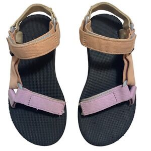 Teva Original Universal Hiking Sandals Orange Pink Yellow Womens 5 UK 3 EU 36
